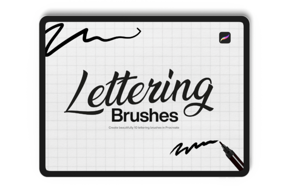 10 Lettering Brushes Procreate Guide