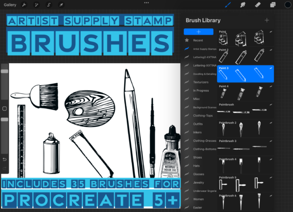 Artist Supply Stamp Brushes: A Practical Guide to the 35-Brush Procreate Set