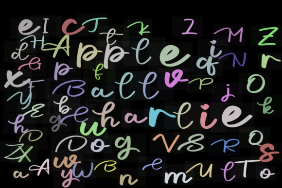 Effortless Coloured Calligraphy Procreate Brushes