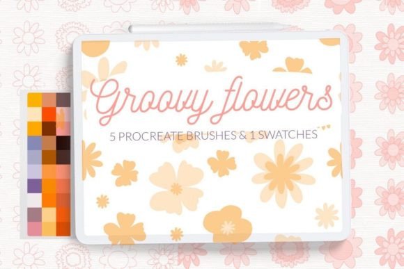 Groovy Flowers Pattern Brushes: Retro Procreate Tools for Digital Art