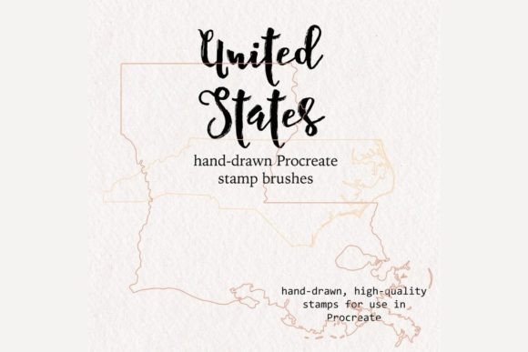 Procreate USA 50 States Outline Brushes