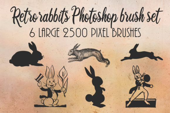 Retro Rabbits Photoshop Brushes: Elevating Digital Design with Vintage Charm