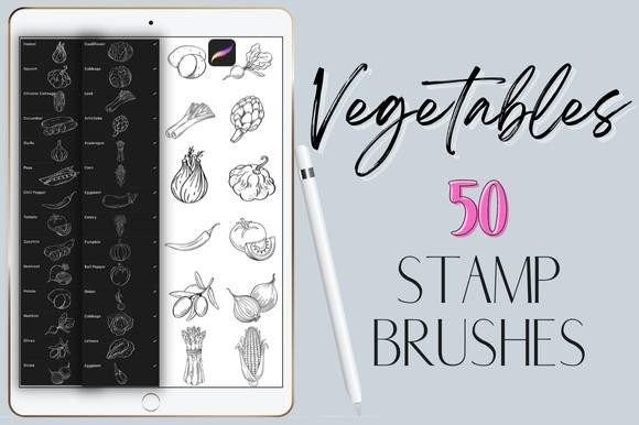 Revolutionizing Digital Illustration with Hand-Drawn Vegetable Stamps