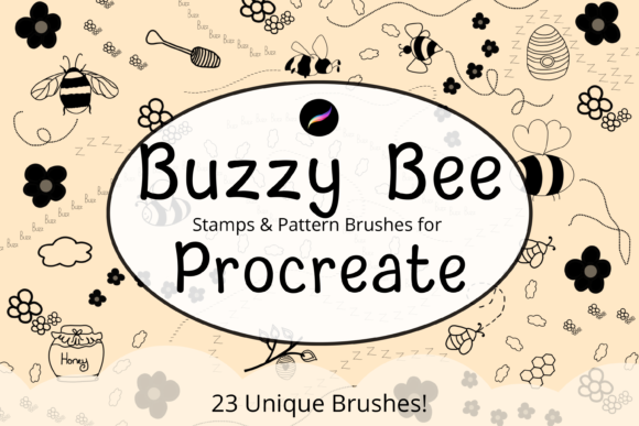 Unlocking Creative Potential with Buzzy Bee Procreate Stamps X 23 Brushes