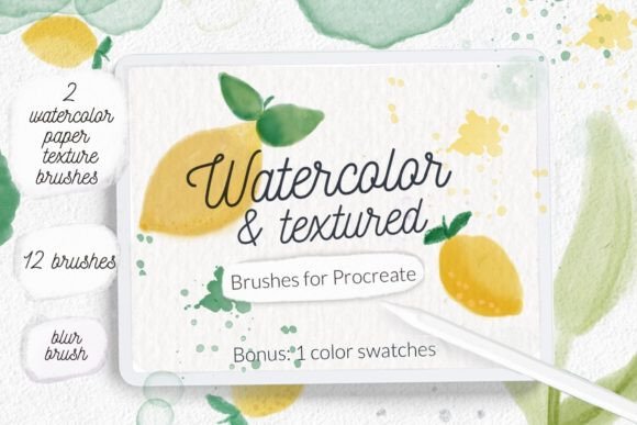 Watercolor Texture Procreate Brushes